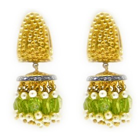 Peridot Gold Earrings